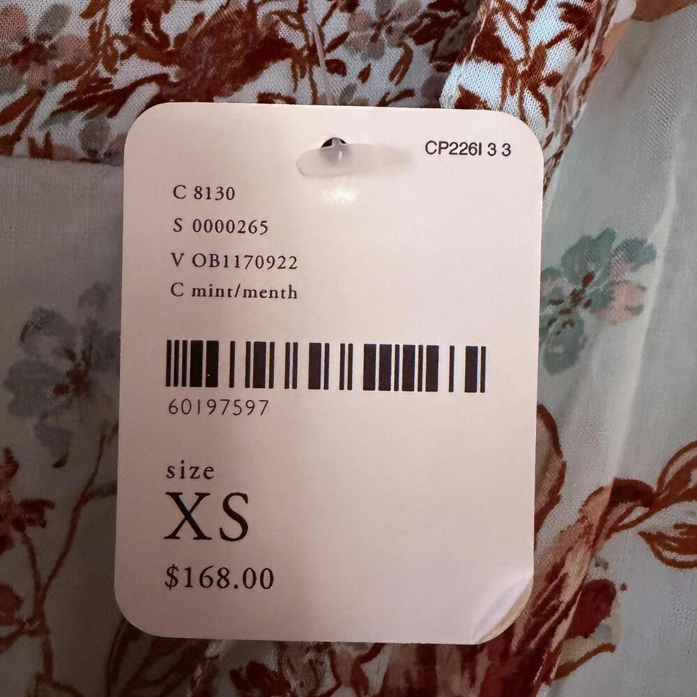 NWT Free People Prairie Floral Maxi Dress size XS - Picture 8 of 9